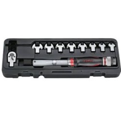 11pc Head Interchangeable Torque Wrench & Spanner Set
