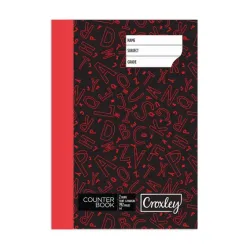 A4 2Quire 192Pg Hard Cover Feint Ruled Eco Friendly - Red