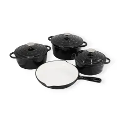 Cast Iron Cook Pot Set 7 Piece Set Cast Iron Cook Pot Set 7 Piece Set