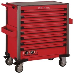 Red 8 Drawer Jumbo Trolley with 610pc Tools